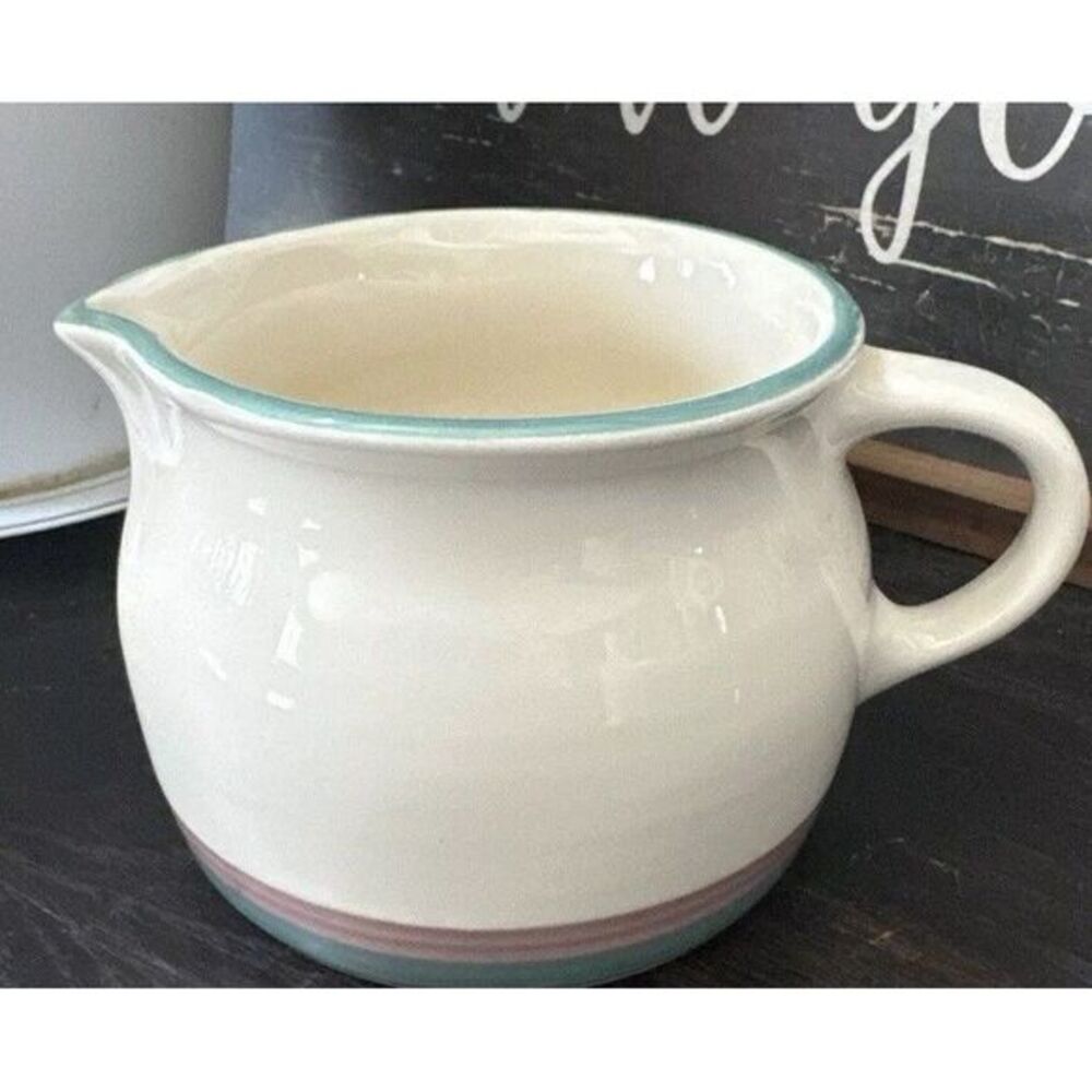 Pfaltzgraff JUNIPER Green‎ Mauve 2 cup Gravy Boat Pitcher